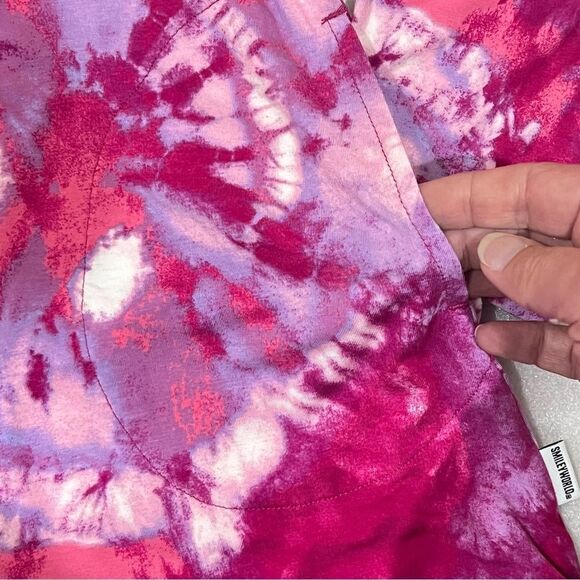 LOGO by Lori Goldstein x Smiley World Pink Combo Shirt Size Medium - Picture 12 of 15